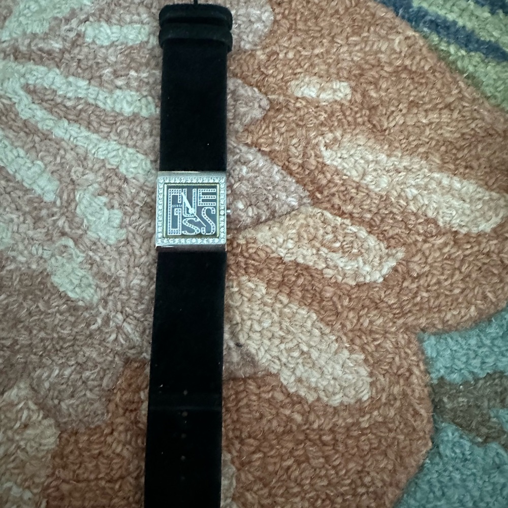 Guess Black Watch with Silver Dial